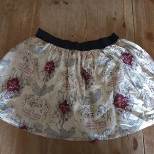 Harry Potter Marauder's Map Circle Skirt With Pockets And Elasric Waistband